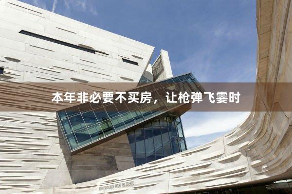 本年非必要不买房，让枪弹飞霎时