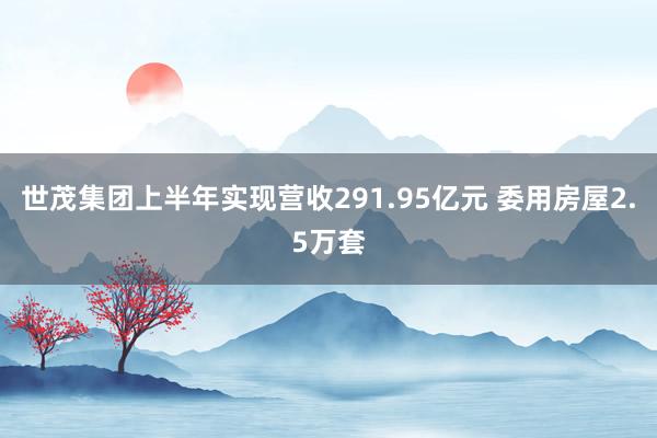 世茂集团上半年实现营收291.95亿元 委用房屋2.5万套