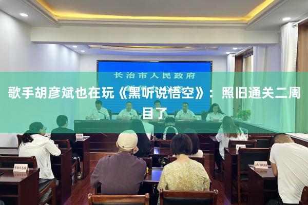 歌手胡彦斌也在玩《黑听说悟空》：照旧通关二周目了