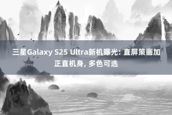 三星Galaxy S25 Ultra新机曝光: 直屏策画加正直机身, 多色可选