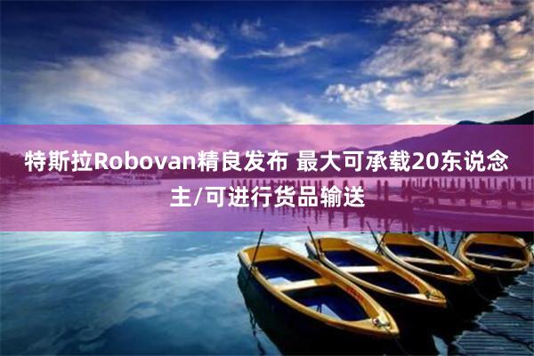特斯拉Robovan精良发布 最大可承载20东说念主/可进行货品输送